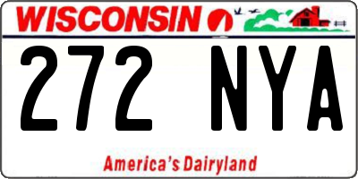 WI license plate 272NYA
