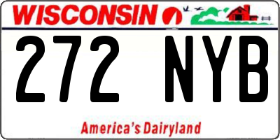 WI license plate 272NYB