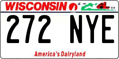 WI license plate 272NYE