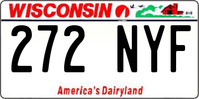 WI license plate 272NYF