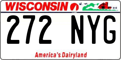 WI license plate 272NYG