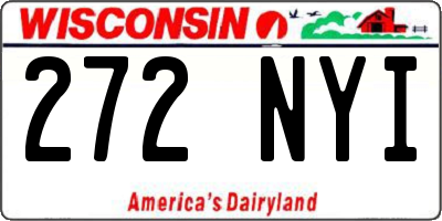 WI license plate 272NYI
