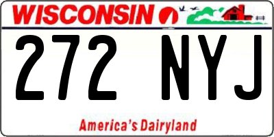 WI license plate 272NYJ