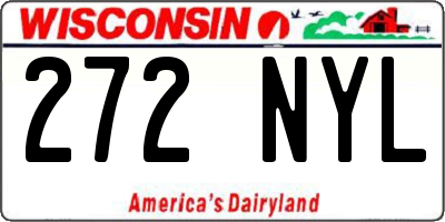 WI license plate 272NYL