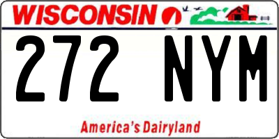 WI license plate 272NYM