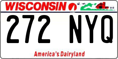 WI license plate 272NYQ
