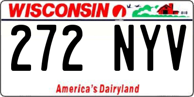 WI license plate 272NYV