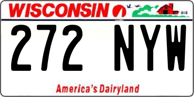WI license plate 272NYW