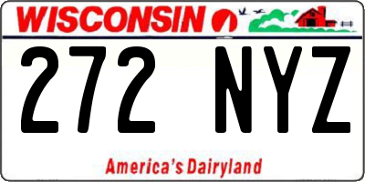 WI license plate 272NYZ