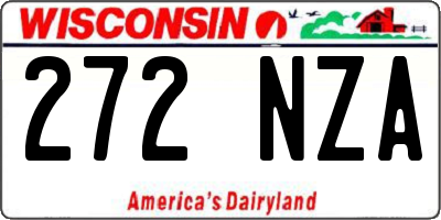 WI license plate 272NZA