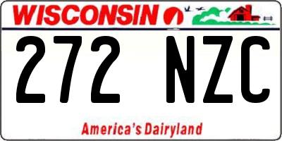WI license plate 272NZC