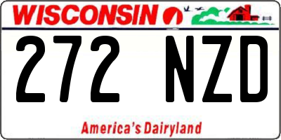 WI license plate 272NZD