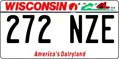 WI license plate 272NZE