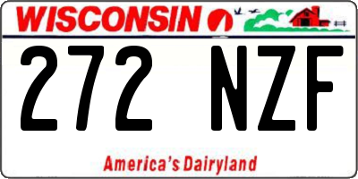 WI license plate 272NZF