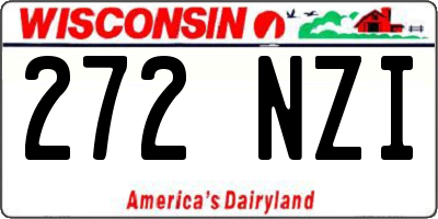 WI license plate 272NZI