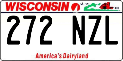 WI license plate 272NZL