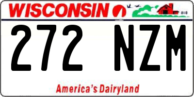 WI license plate 272NZM