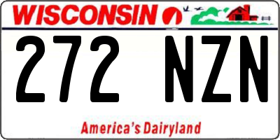 WI license plate 272NZN