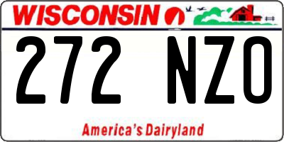 WI license plate 272NZO