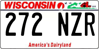 WI license plate 272NZR