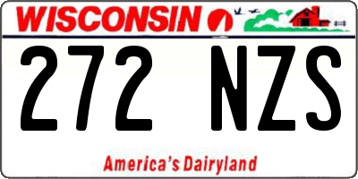 WI license plate 272NZS
