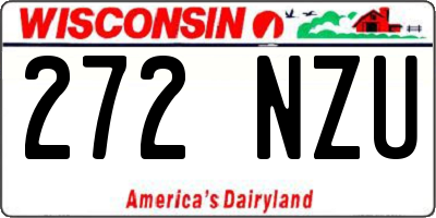 WI license plate 272NZU