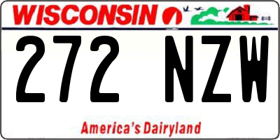 WI license plate 272NZW