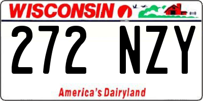 WI license plate 272NZY