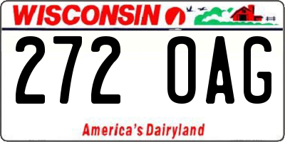 WI license plate 272OAG