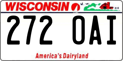 WI license plate 272OAI