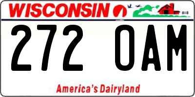 WI license plate 272OAM
