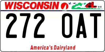 WI license plate 272OAT