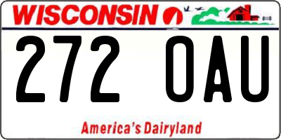 WI license plate 272OAU