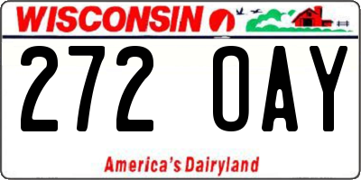 WI license plate 272OAY