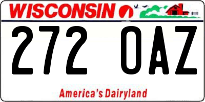 WI license plate 272OAZ