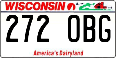 WI license plate 272OBG