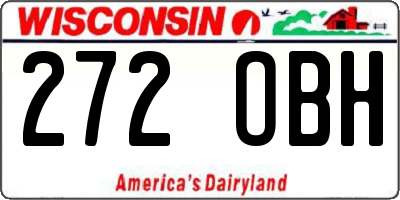 WI license plate 272OBH