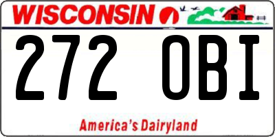 WI license plate 272OBI