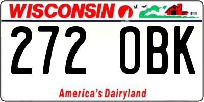 WI license plate 272OBK