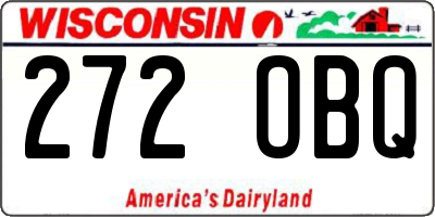 WI license plate 272OBQ