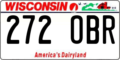 WI license plate 272OBR