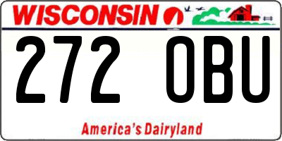 WI license plate 272OBU