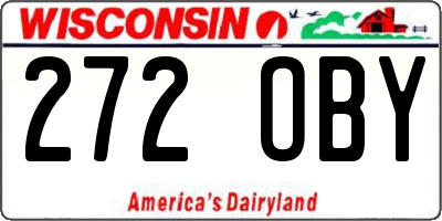 WI license plate 272OBY