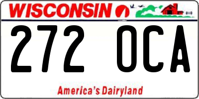 WI license plate 272OCA