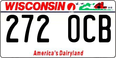WI license plate 272OCB
