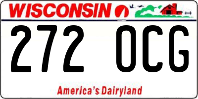 WI license plate 272OCG