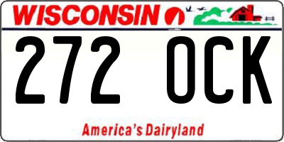 WI license plate 272OCK