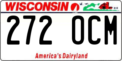 WI license plate 272OCM