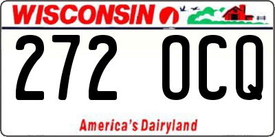 WI license plate 272OCQ