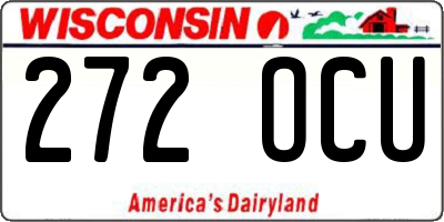 WI license plate 272OCU